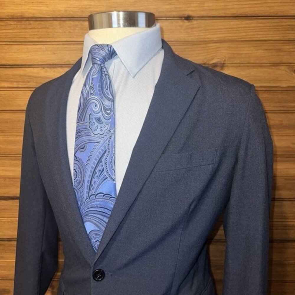 J CREW Thompson‎ Blazer Sport Coat 2 Button Casual Jacket Size 38R Navy Suit - Picture 5 of 8